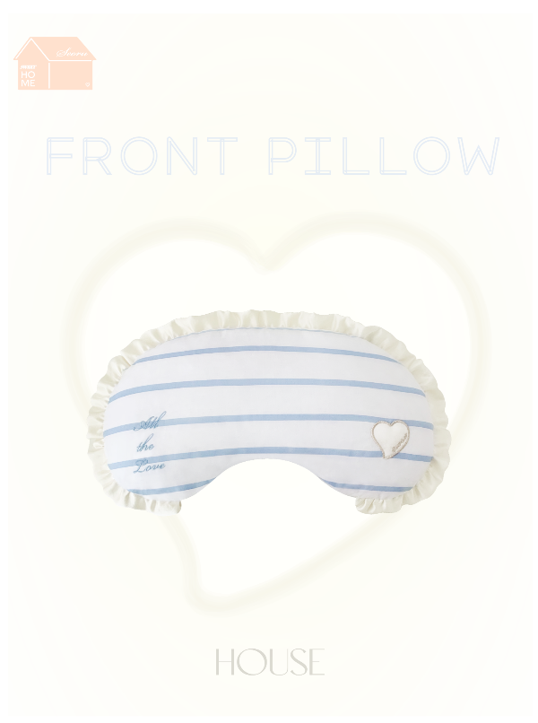 house front pillow (Blue)