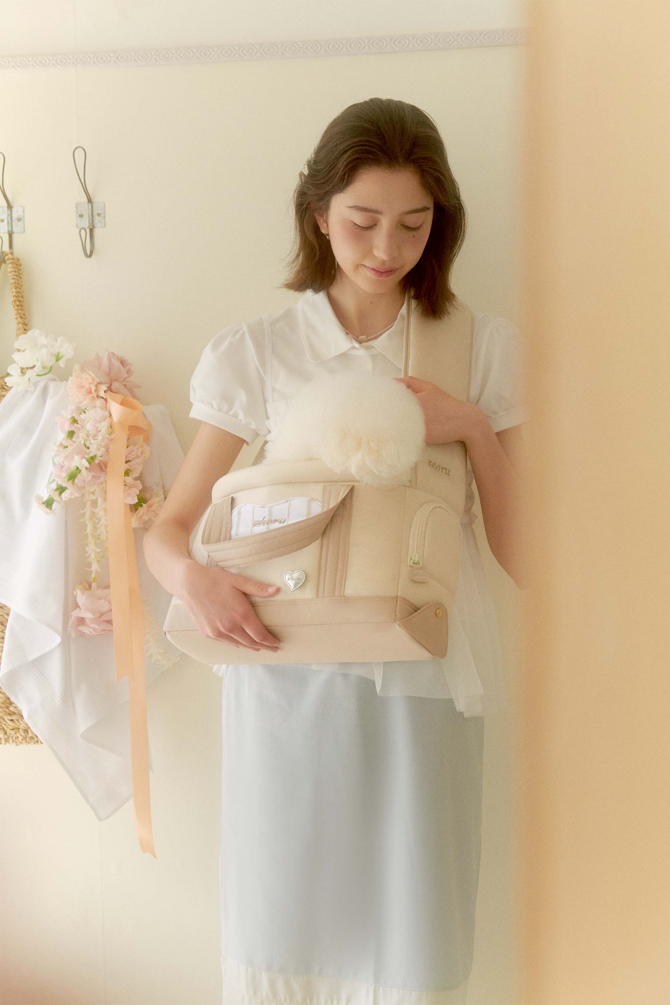 【再入荷】Heart Verubag • 2 way (Beige)