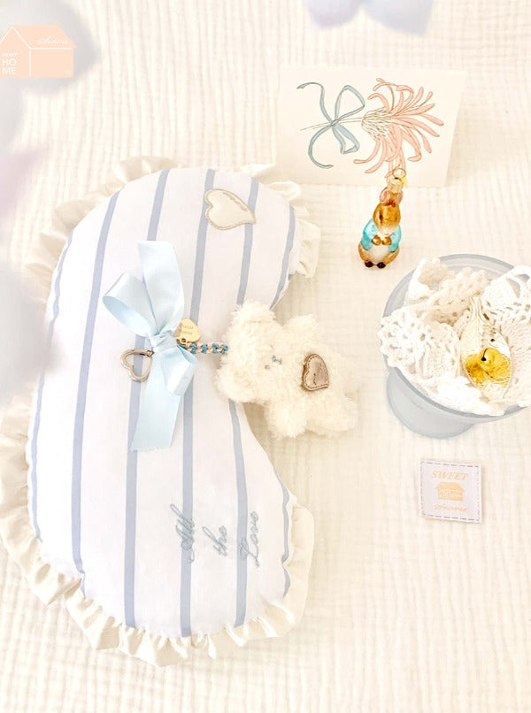 house front pillow (Blue)