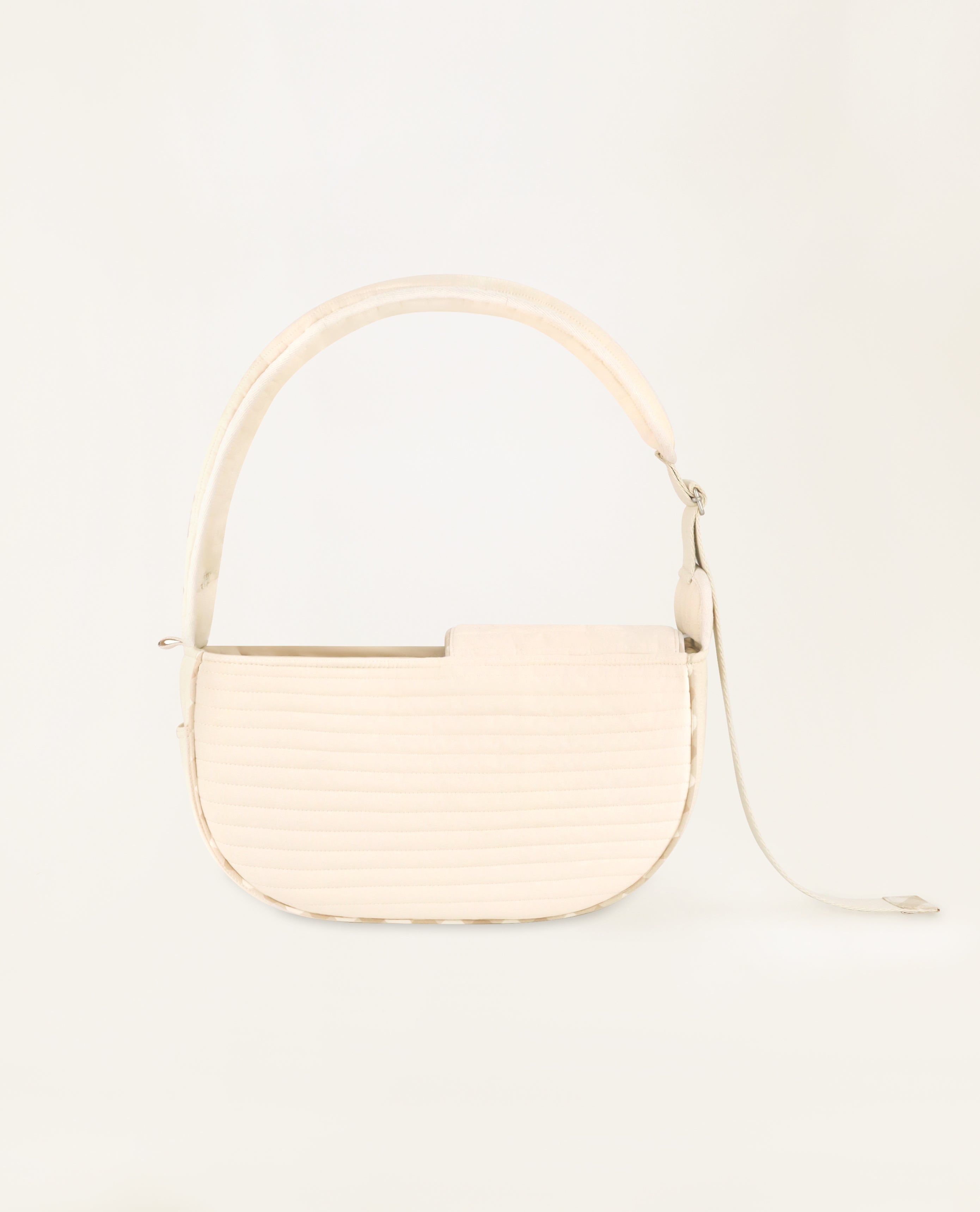 Classic shell pet bag (check beige)