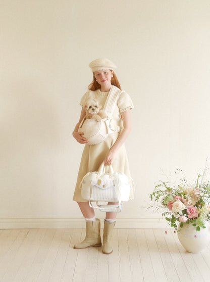 seoru classic shell pet bag(beige) Sling Bag