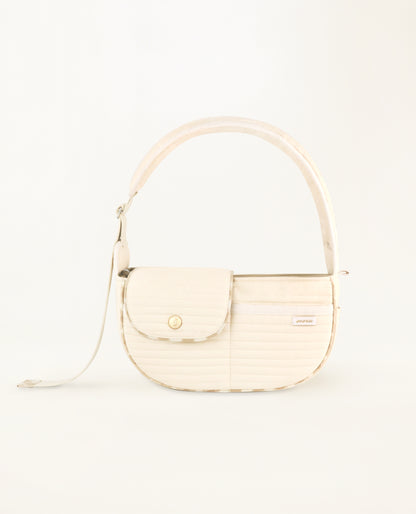 Classic shell pet bag (check beige)