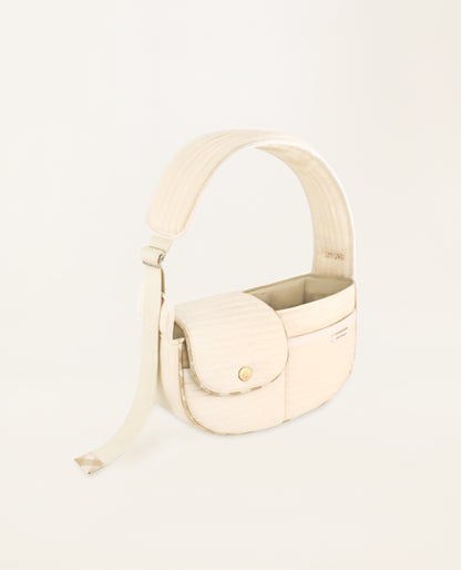 Classic shell pet bag (check beige)