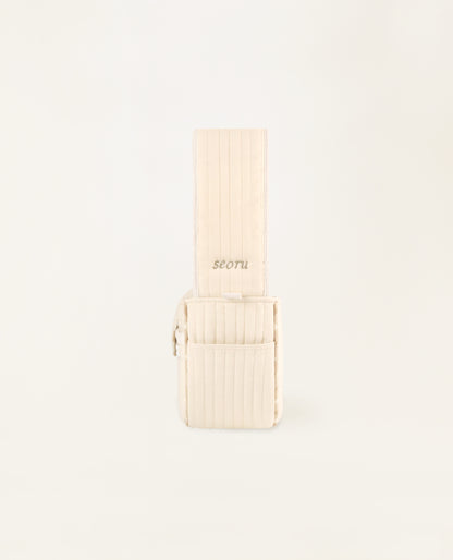 Classic shell pet bag (check beige)