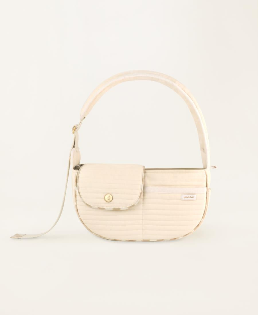 Classic shell pet bag (check beige)