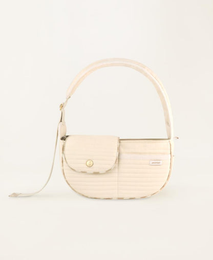 Classic shell pet bag (check beige)