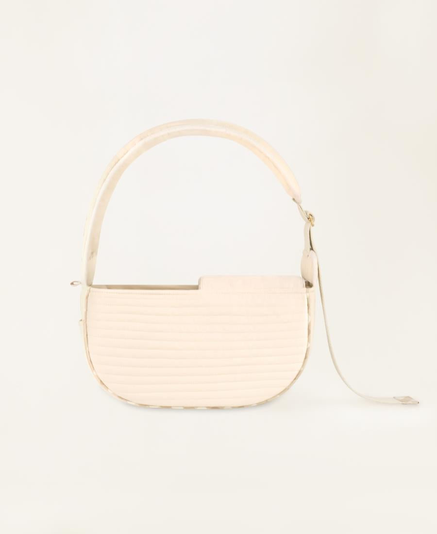 Classic shell pet bag (check beige)