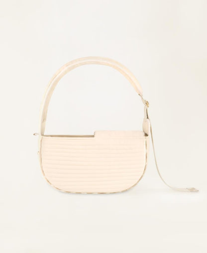 Classic shell pet bag (check beige)