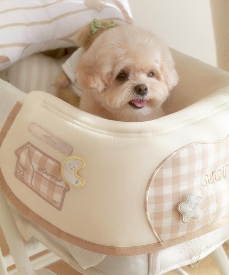 house buggy guard (check beige)